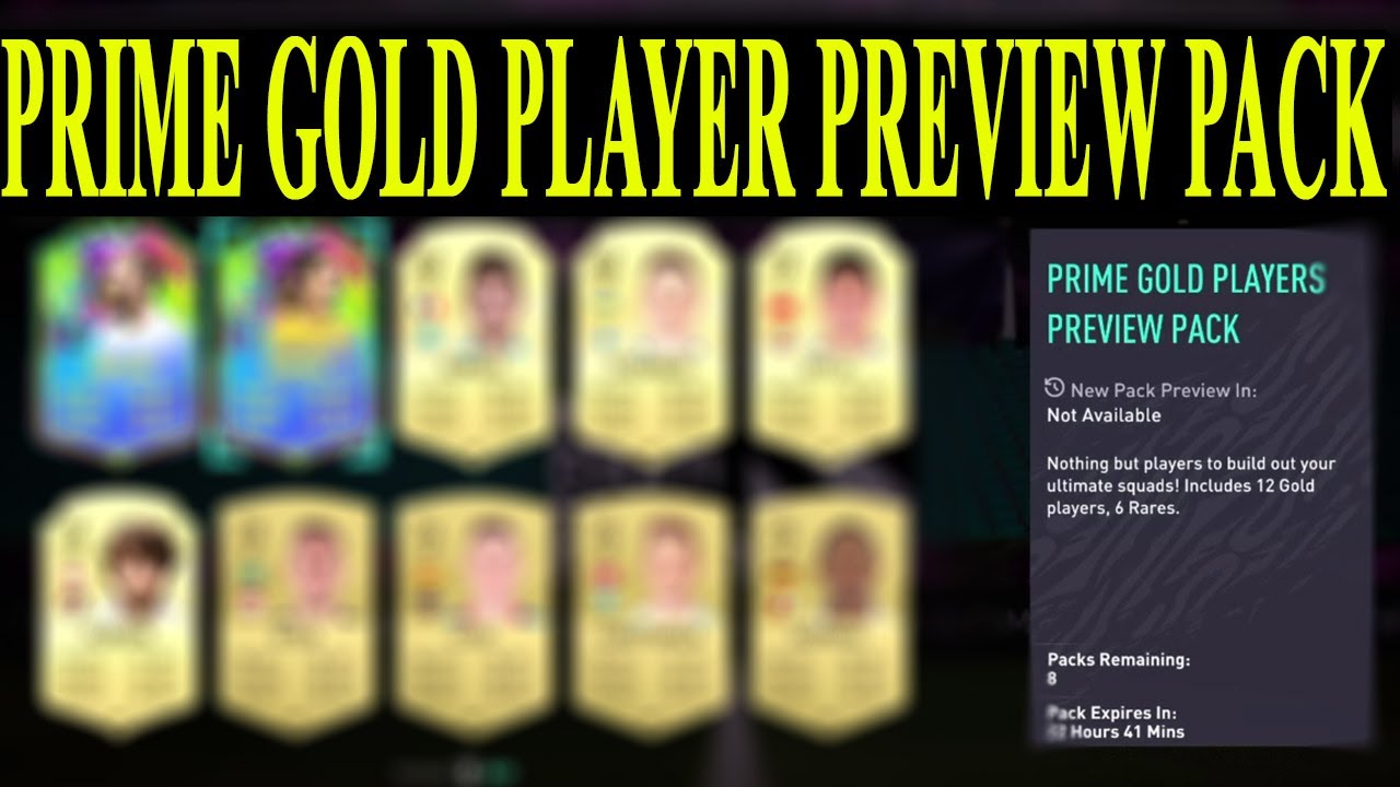 My Prime Gold Player Preview Pack😀😀..... FIFA 21