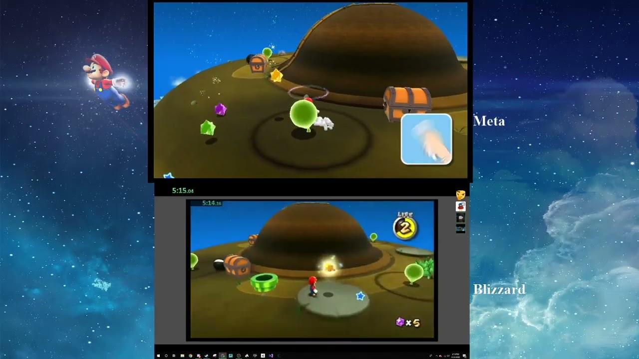 Super Mario Galaxy 2 - Green Stars Race vs. Team BAW Part 1 [Wii U]