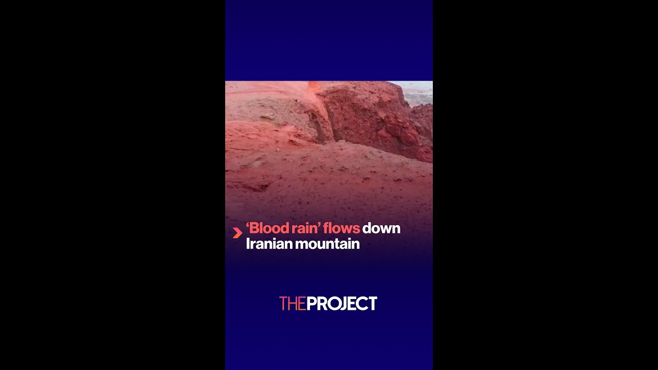 'Blood rain' flows down Iranian mountain