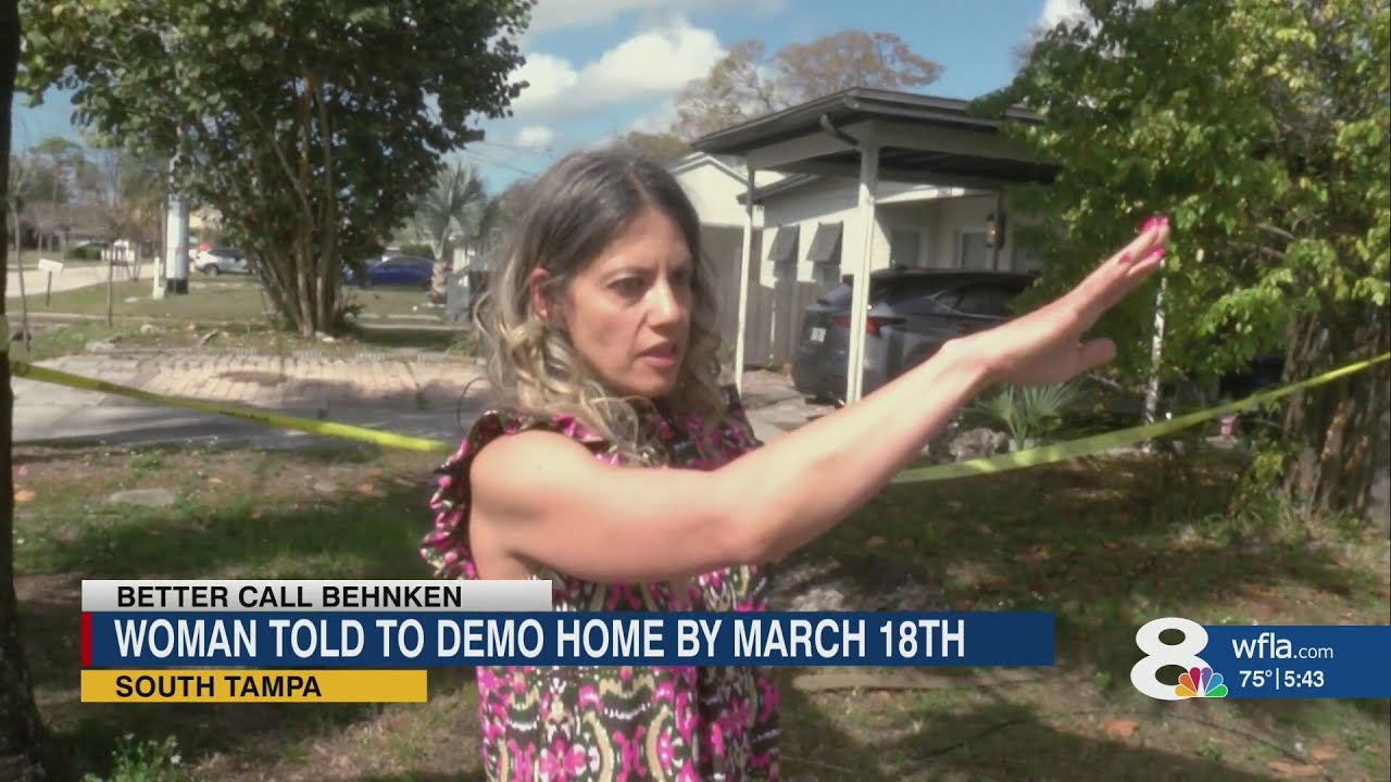 Homeowner told to demolish her house before insurance company completes investigation