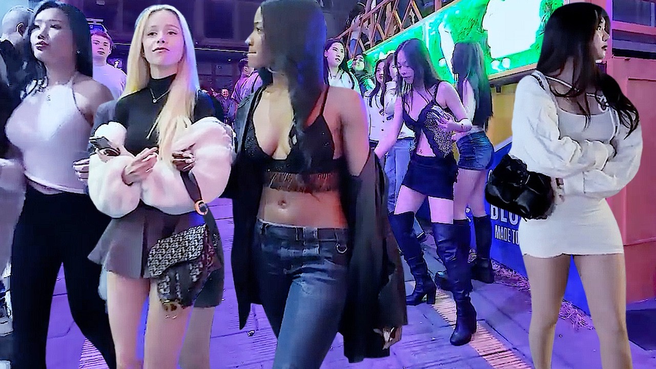 [4K Itaewon street in Seoul 🔥🔥🔥] Itaewon club street is hot and passionate around 2am 😎😎😎 #KOREA