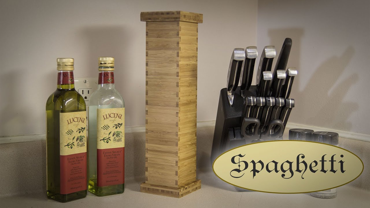 Bamboo Box Joint Spaghetti Box - 2015 Kitchen utensil build challenge - 192