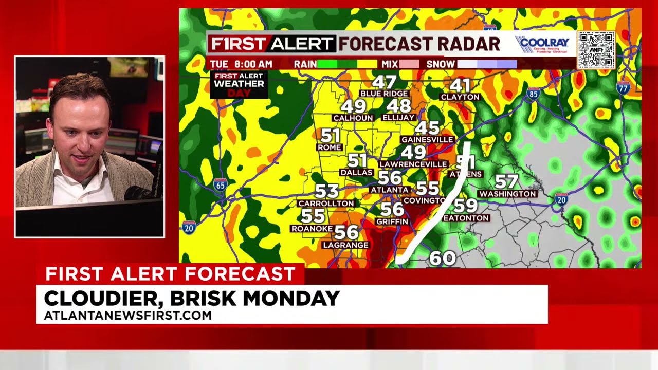 ANF+ Heavy rain, gusty winds, severe storms possible Tuesday