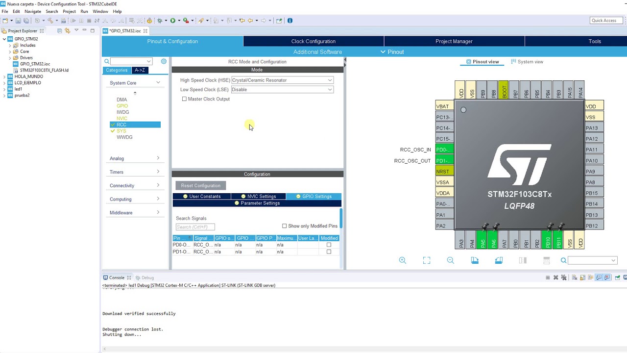 Configuración de los GPIO de los STM32F,  (Push-pull, open drive, pull-up, pull-down)
