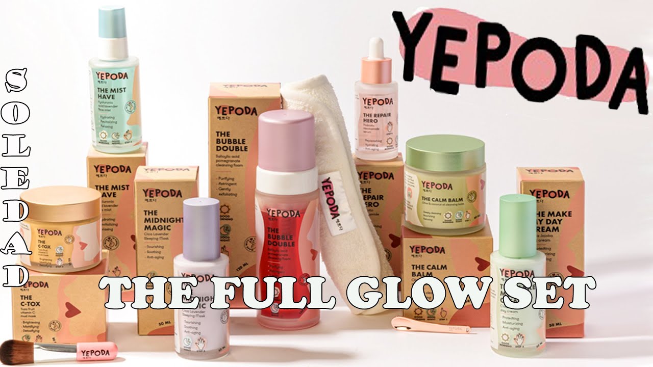 RUTINA FACIAL COREANA DE DÍA Y NOCHE - YEPODA - THE FULL GLOW SET 🥰❤️😉