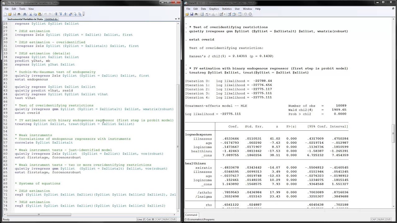 Instrumental Variables in Stata