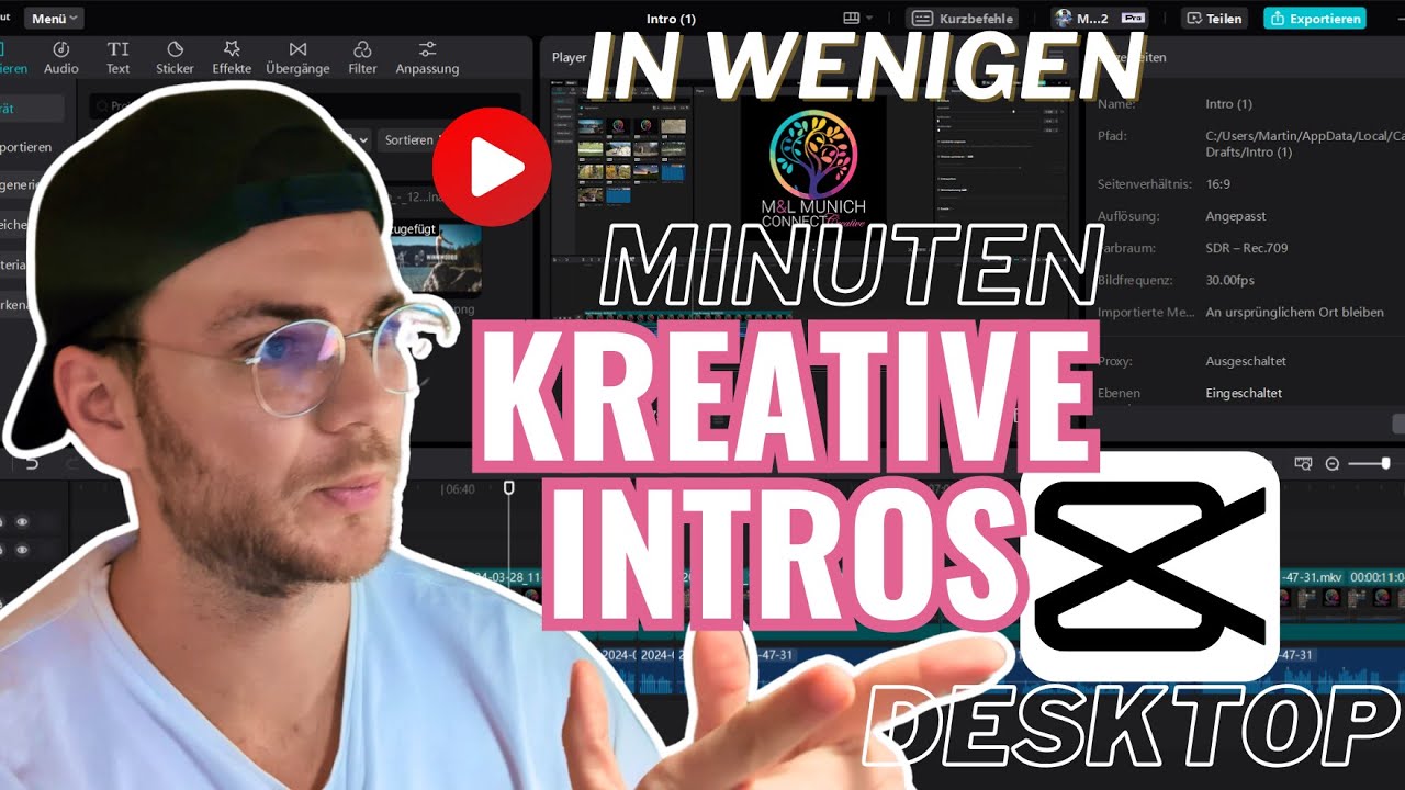 CapCut Desktop f&uuml;r Anf&auml;nger : Intro erstellen - Schnell & einfach