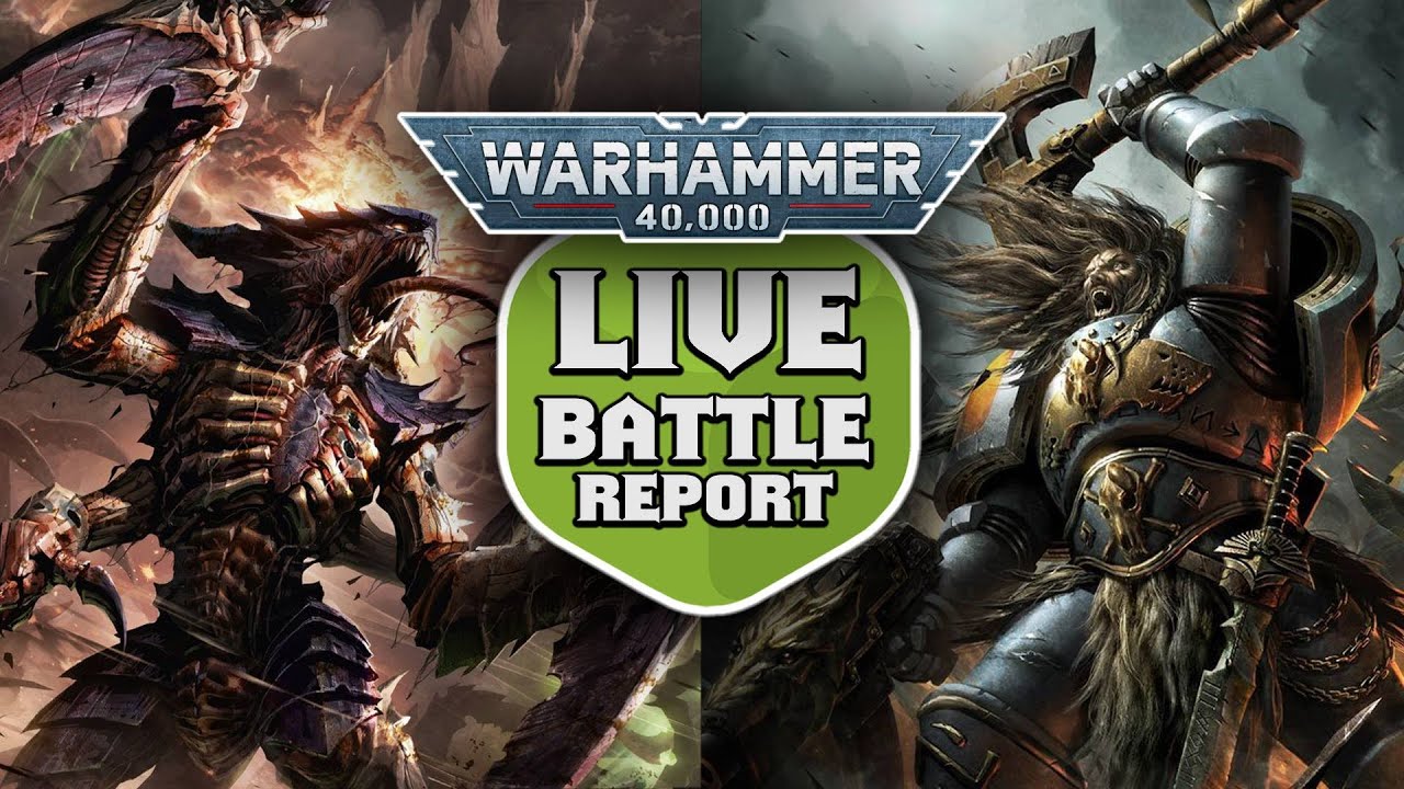Tyranids vs Space Wolves Live Replay Warhammer 40k Battle Report Ep 2