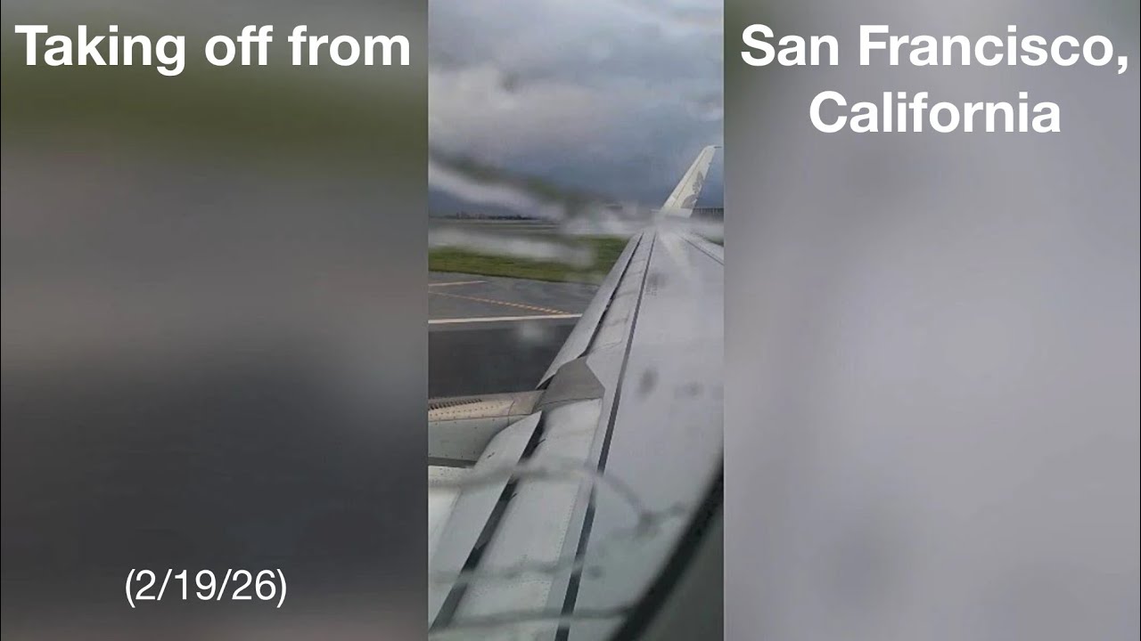 Rainy departure out of San Francisco, California | Hawaiian A321N