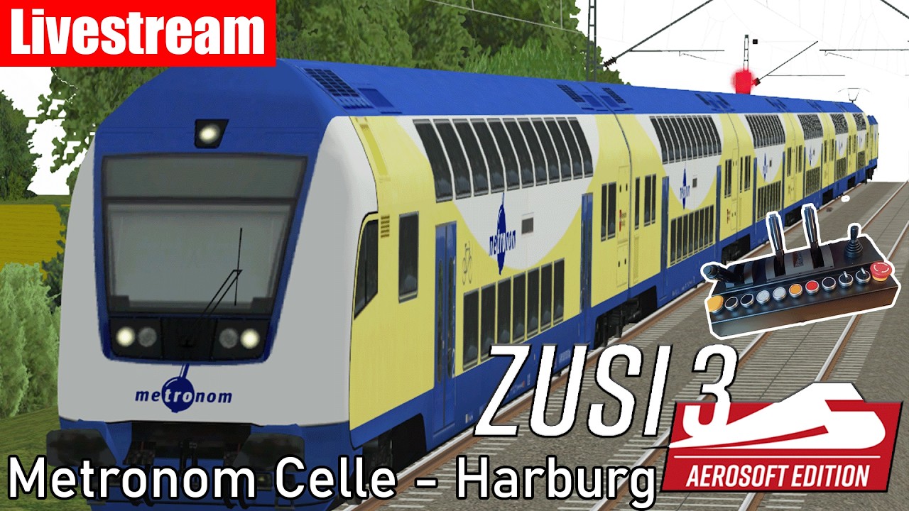 Im Metronom von Celle nach Bad Bevensen mit Kollege Jan / Zusi 3 live