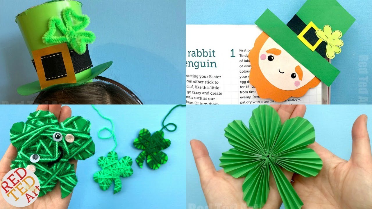 5 St Patrick's Day Crafts to make - fun ideas to make Leprechauns and Shamrocks