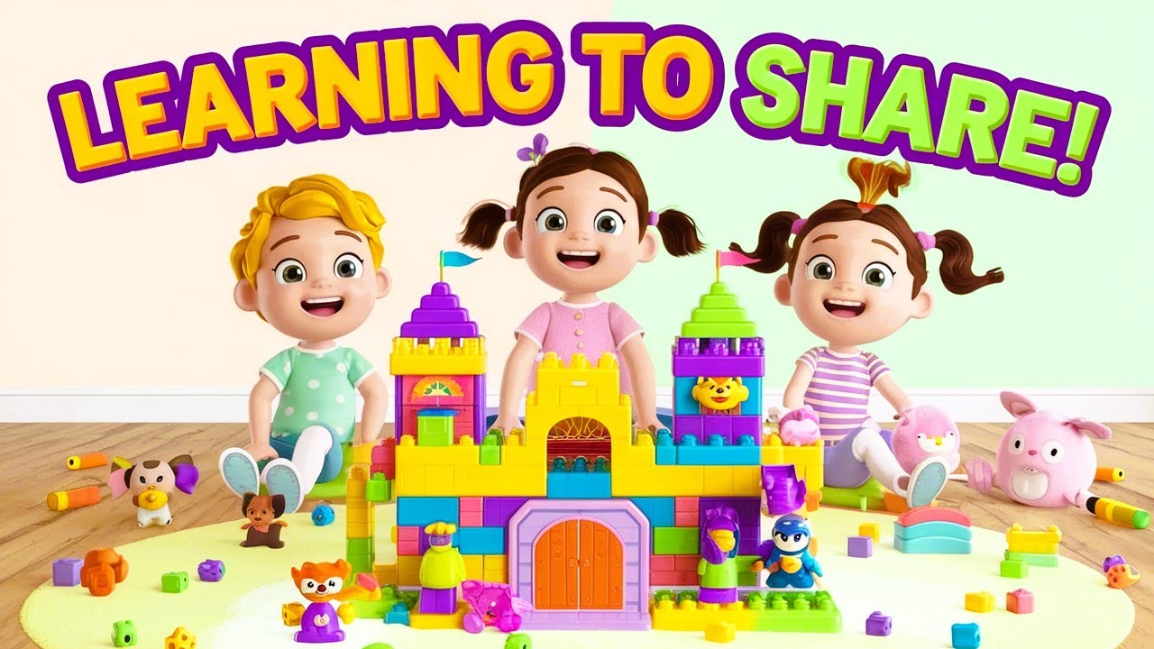Learning to Share! 🎵 A Fun Kids Song About Sharing & Caring!