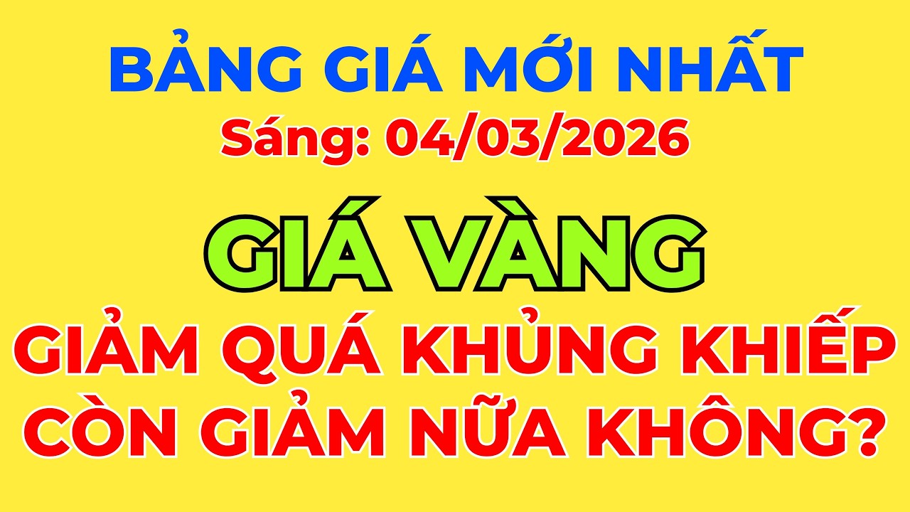 Giá Vàng Hôm Nay, Sáng 03/03/2026: Giá Vàng Giảm Quá Khủng Khiếp || Thị Trường Giá Vàng 24h.