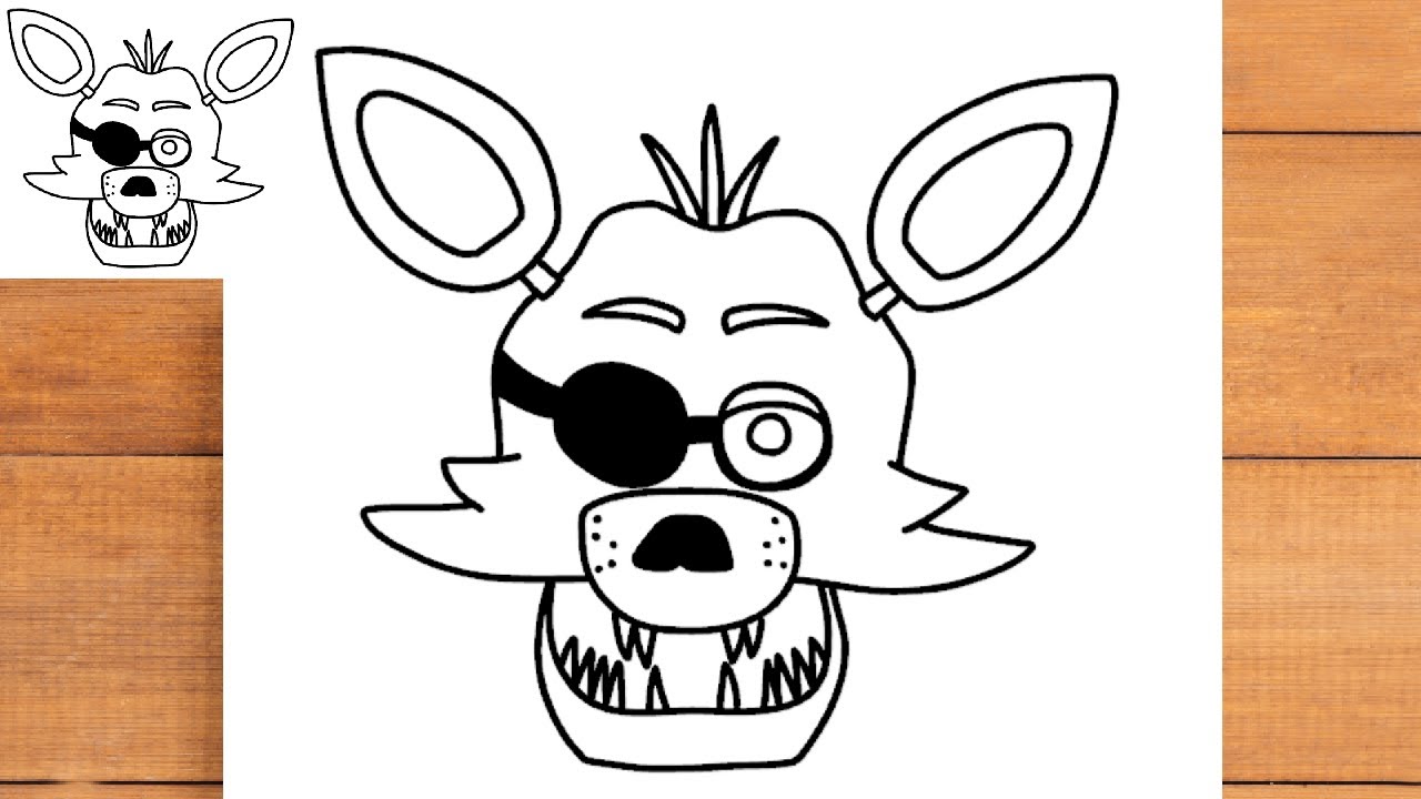 Como dibujar a FOXY FNAF paso a paso