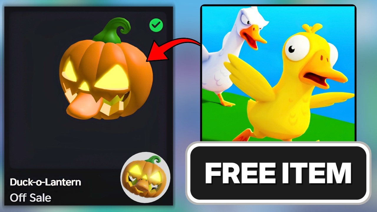 FREE ROBLOX ITEM - Duck o Lantern (How to Get!) | Duck Duck Halloween Event