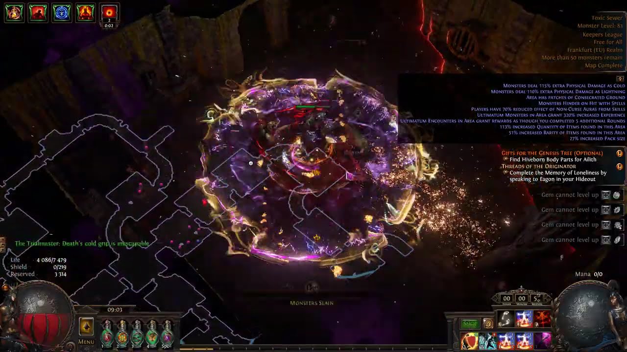 POE 3.27 Cast When Stunned Chieftain - T16 Ultimatum Double Extra as Physical