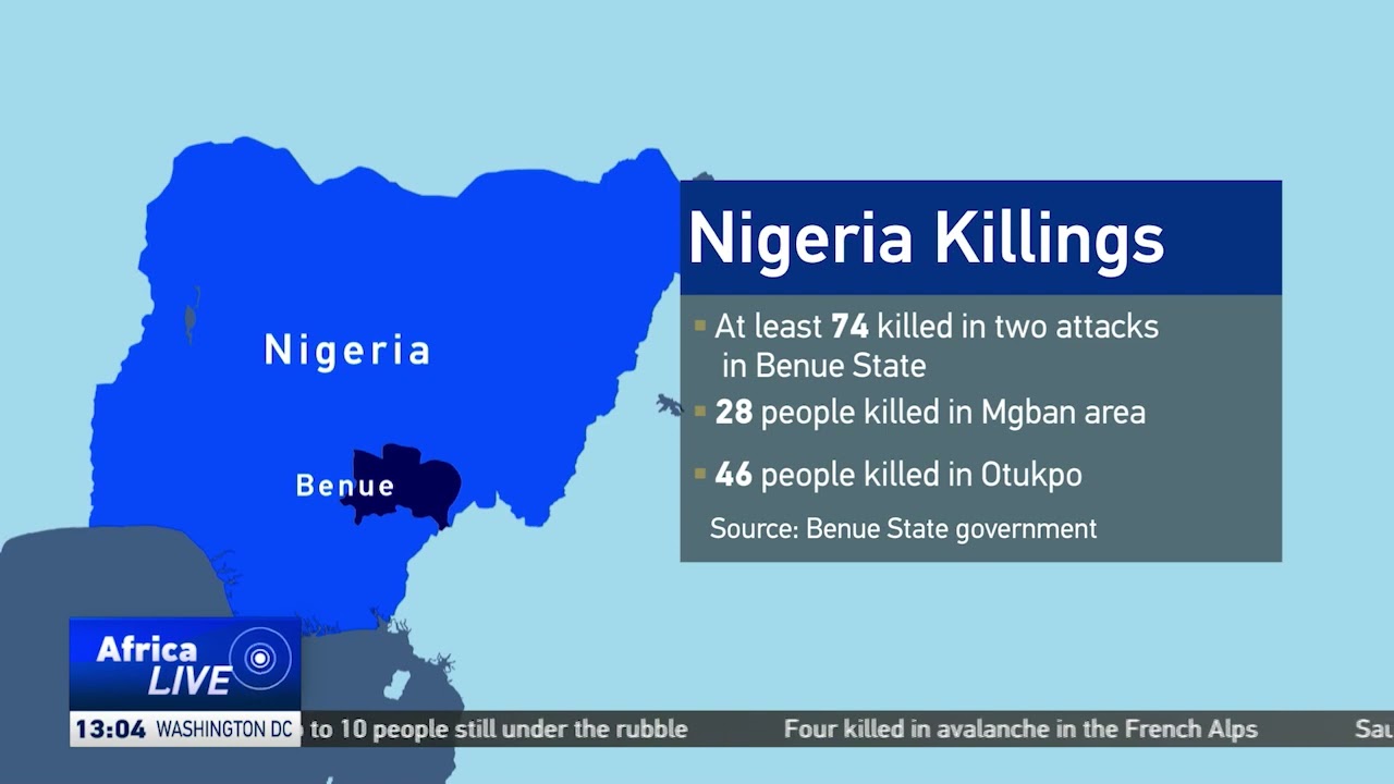 74 people killed in two separate attacks in Nigeria&rsquo;s Benue state