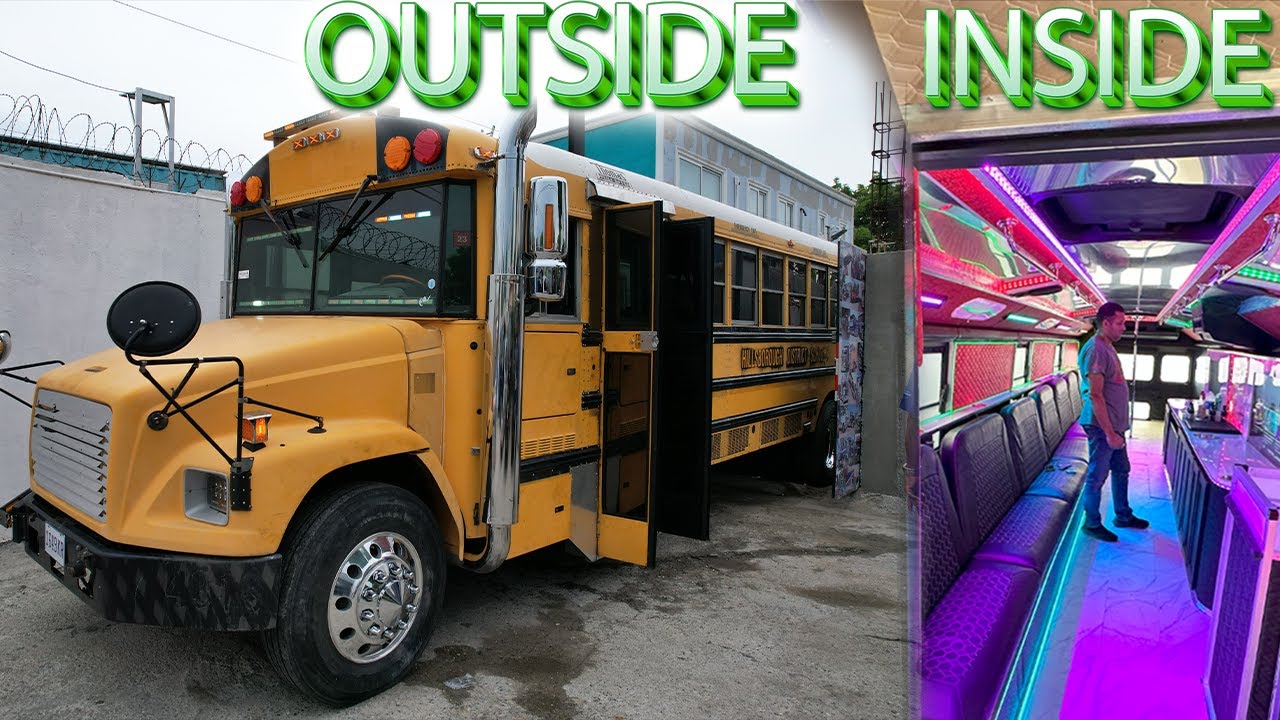 Luxury school bus | you won’t believe what’s inside | ULTIMATE SCHOOL BUS TO PARTY BUS CONVERSION