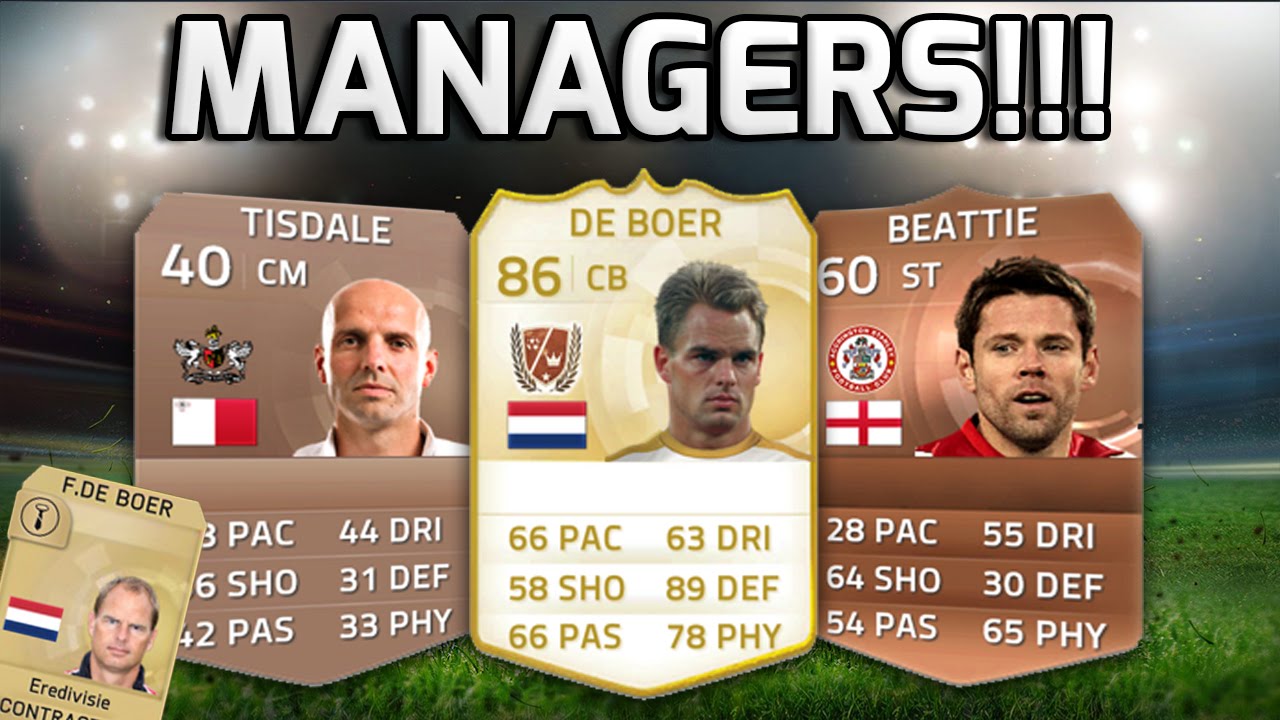FIFA 15 - PLAYABLE MANAGERS!!! - Team Of Managers On Fifa 15