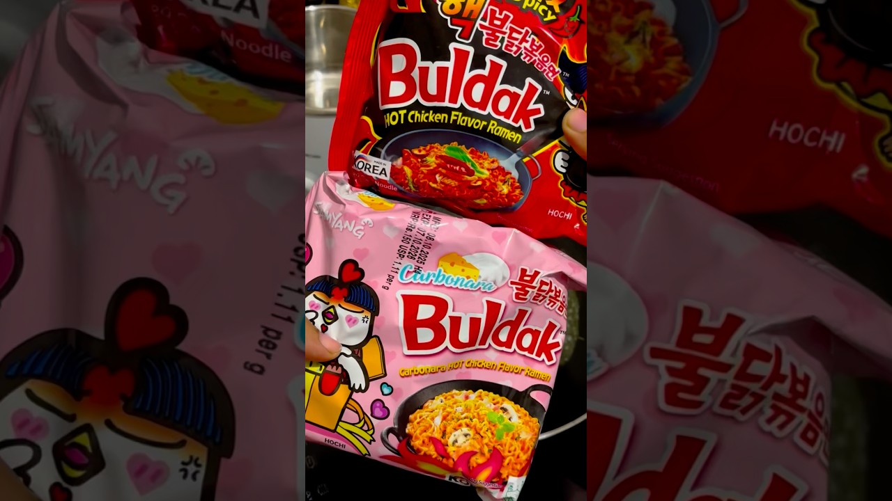 Buldak 2x Spicy × Carbonara Cheesy Mix😋🧀🌶️ 