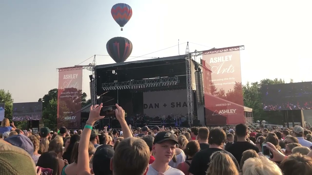 Dan + Shay performing 
