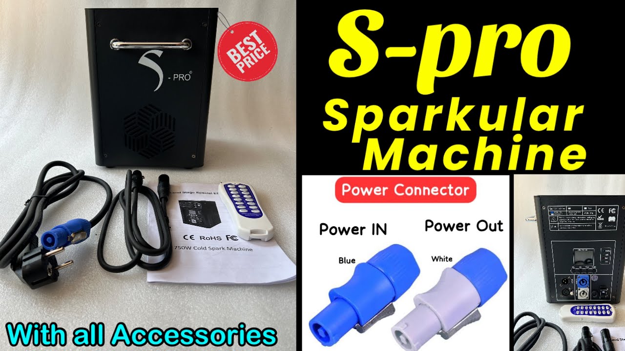 S-pro Sparkular Machine, Best Quality, Fully Remote Controlled, Wholesaler, Indoor Sparkular Power