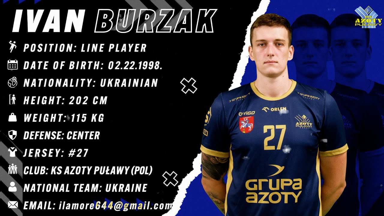 Ivan Burzak | Line Player | KS Azoty | Highlights | Handball | CV | 2023/24