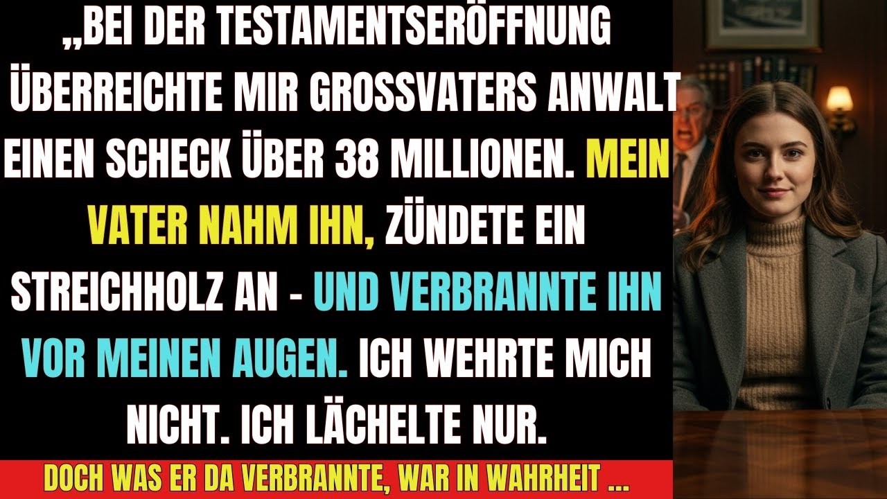 „Mein Vater verbrannte meinen 38 Millionen Scheck – und ich lächelte nur“