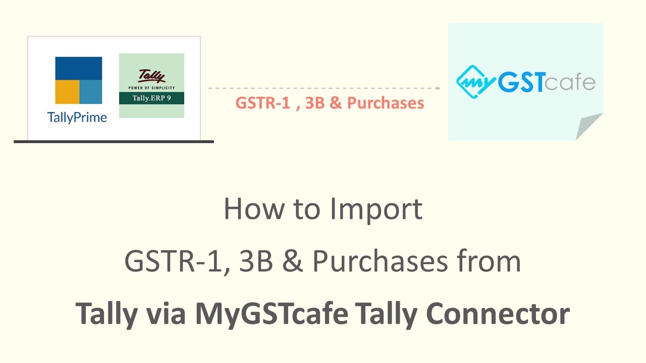 How to Import GSTR-1, 3B & Purchase Register at MyGSTcafe Software directly from Tally ERP-9 & Prime