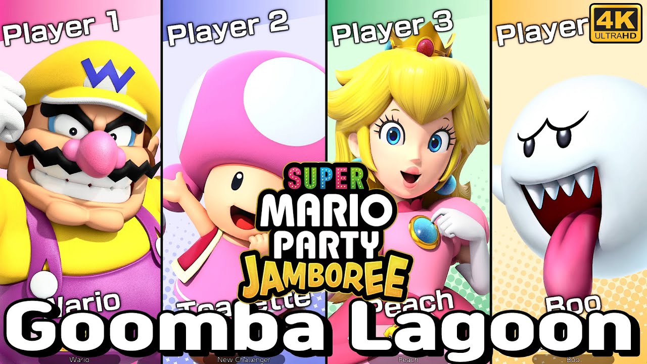 Goomba Lagoon Toadette, Wario, Boo and Peach - Super Mario Party Jamboree ⁴ᴷ Switch