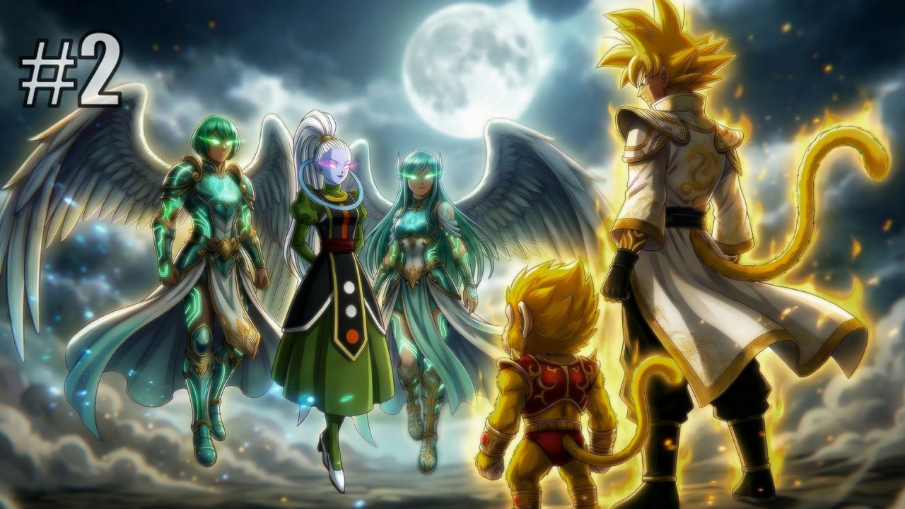 Anjos de classe alta enfrentam Goku (Imperador Goku, Parte 2)