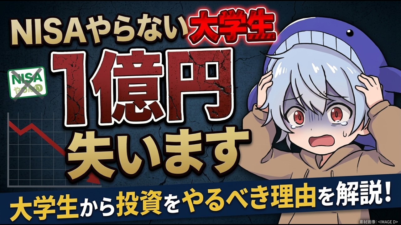 【大学生の投資】NISA制度と大学生から投資をやった方が良い理由について解説【お金の教養】