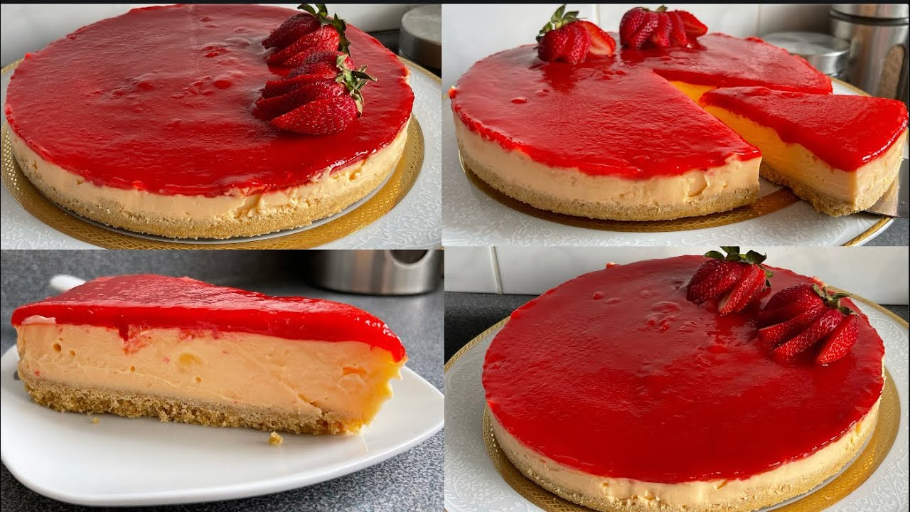 Cheesecake au fraise sans gélatine sans cuisson