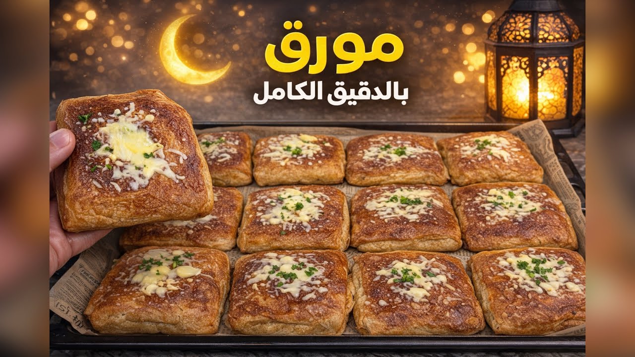 مسمن بالدقيق الكامل مورّق بحشوتين 😍 مقرمش وغني… نجم طاولة رمضان! 🌙✨و