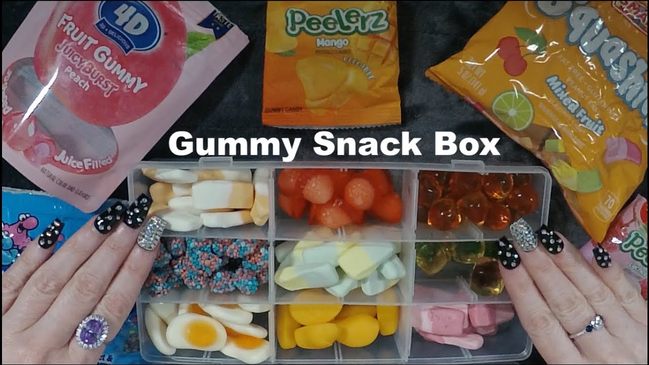 ASMR Gummy Candy Snack Box | Creating, Eating & Rating