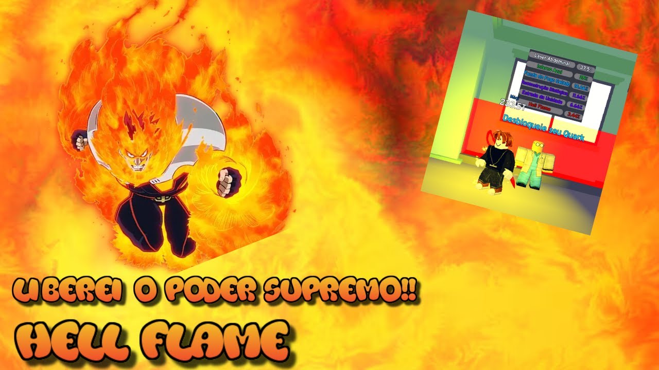 LIBEREI O PODER SUPREMO AQUI NO ANIME  FIGHTING SIMULATOR  ENDLESS +showcase Hell Flame
