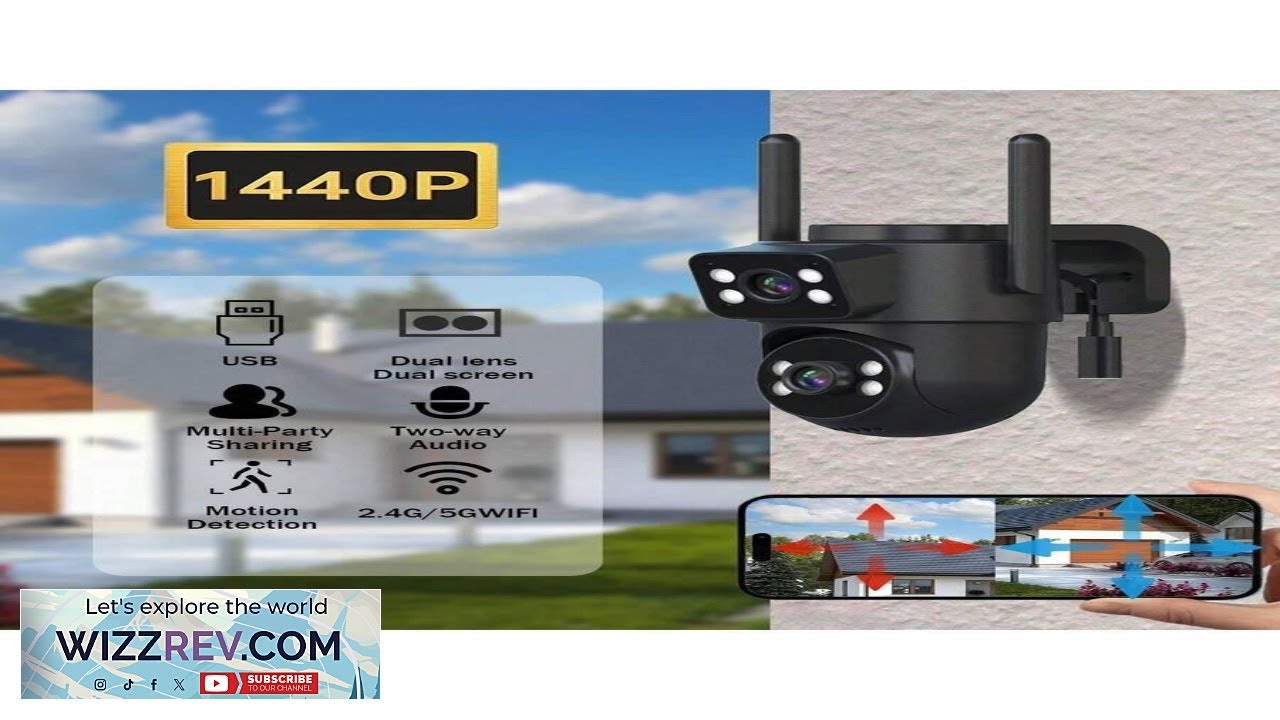 2.4 5G Wireless WiFi Network Camera Wireless Monitor Home Security Outdoor 2K Security
