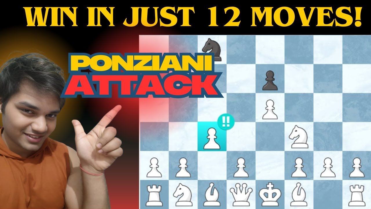 CHESS OPENING TRICKS To Win Fast in Hindi with Ponziani Opening!!!