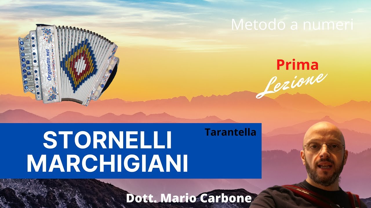 Lezione di organetto - Stornelli Marchigiani - 1a Parte - Metodo a numeri