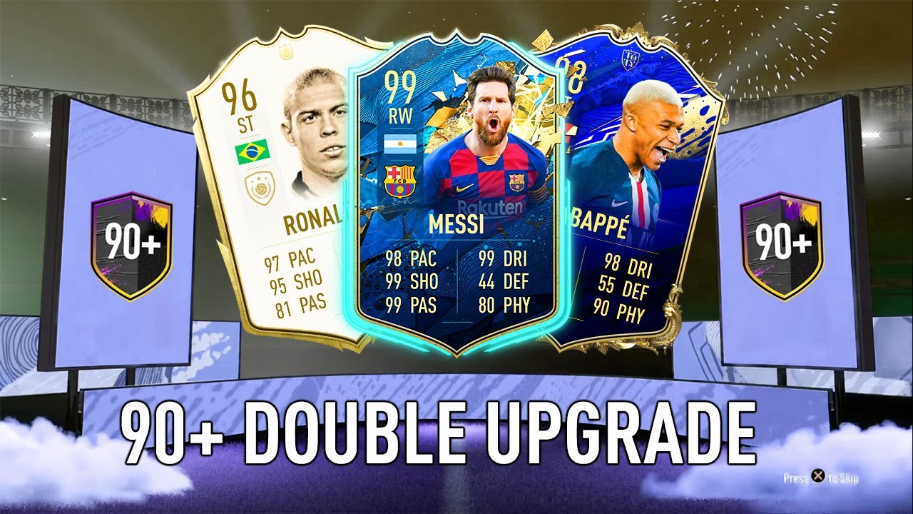OPENING MY 90+ DOUBLE UPGRADE PACK!! 2 BRILLIANT TOTS PACKED - FIFA 20 Ultimate Team