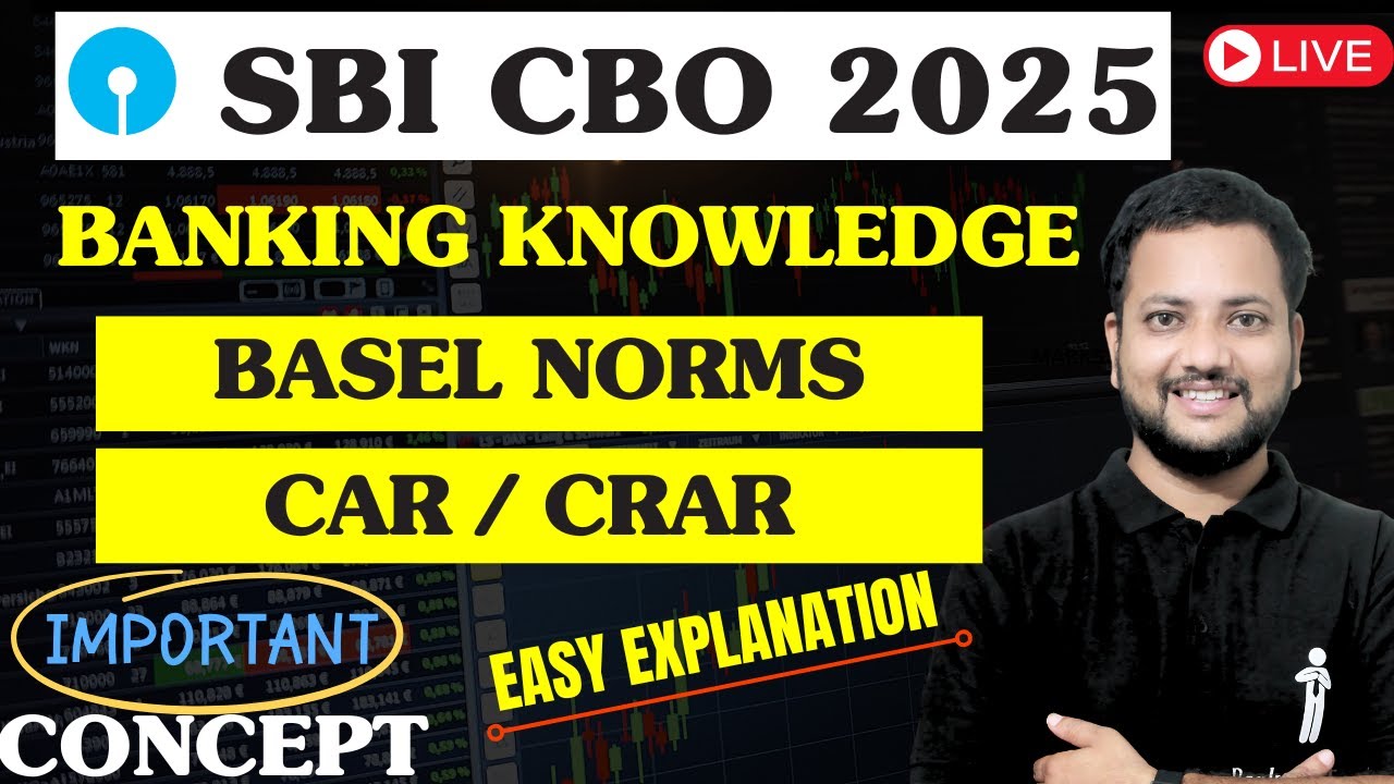 SBI CBO 2025 Recruitment | Easy Explanation of Basel Norms & CRAR/CAR (Capital Adequacy Ratio)