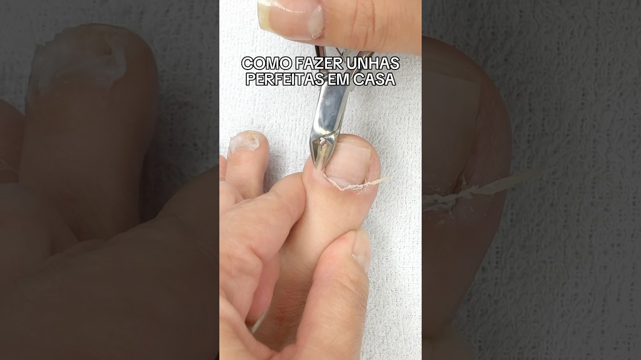 Como fazer unhas perfeitas em casa dos p&eacute;s 🥹 #unhas #pes #pedicure #unhaslindas #manicure
