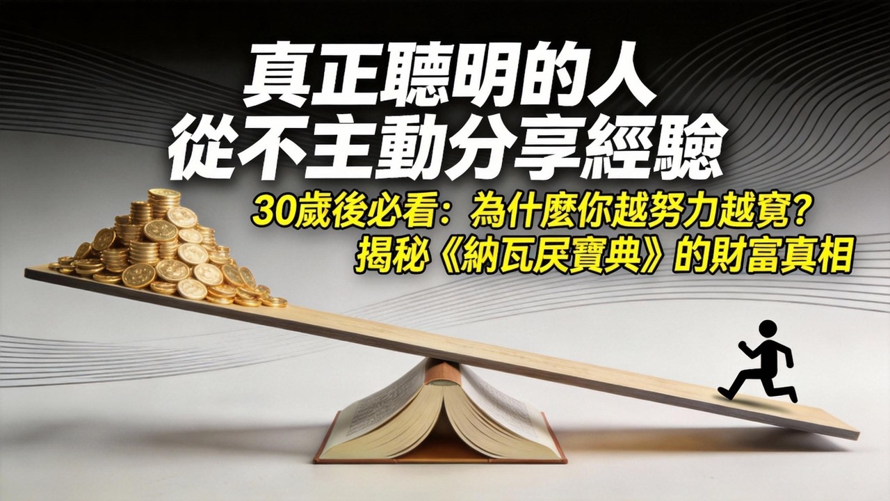 30歲後必看：為什麼你越努力越窮？揭秘《納瓦爾寶典》的財富真相