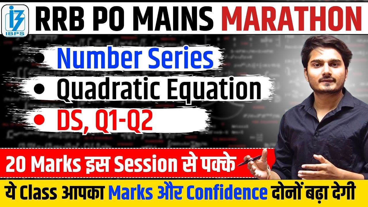 RRB/IBPS Clerk Mains Marathon Quant | ONE SHOT | Speed Maths, Quadratic, DS, Algebra | Vijay Mishra