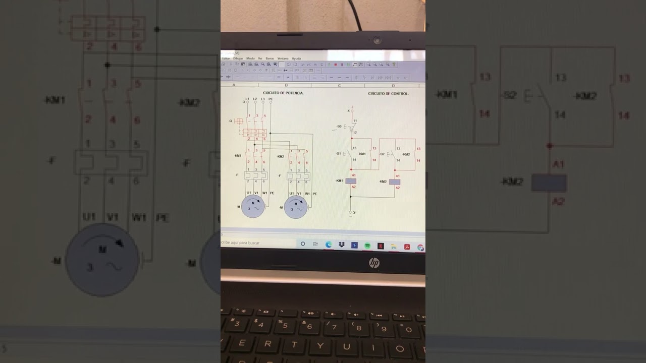 SIMULACI&Oacute;N DE CIRCUITO DE DOS MOTORES TRIFASICOS CON CONDICI&Oacute;N💻⚙️⚡️