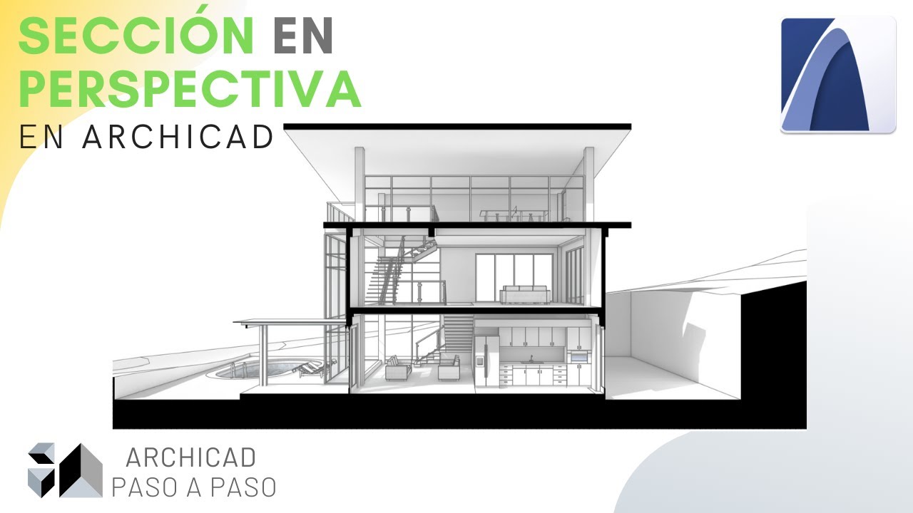 CÓMO HACER SECCIÓN en PERSPECTIVA con Archicad?✏️ | ARCHICAD 23 | 2020 🏠 | FÁCIL