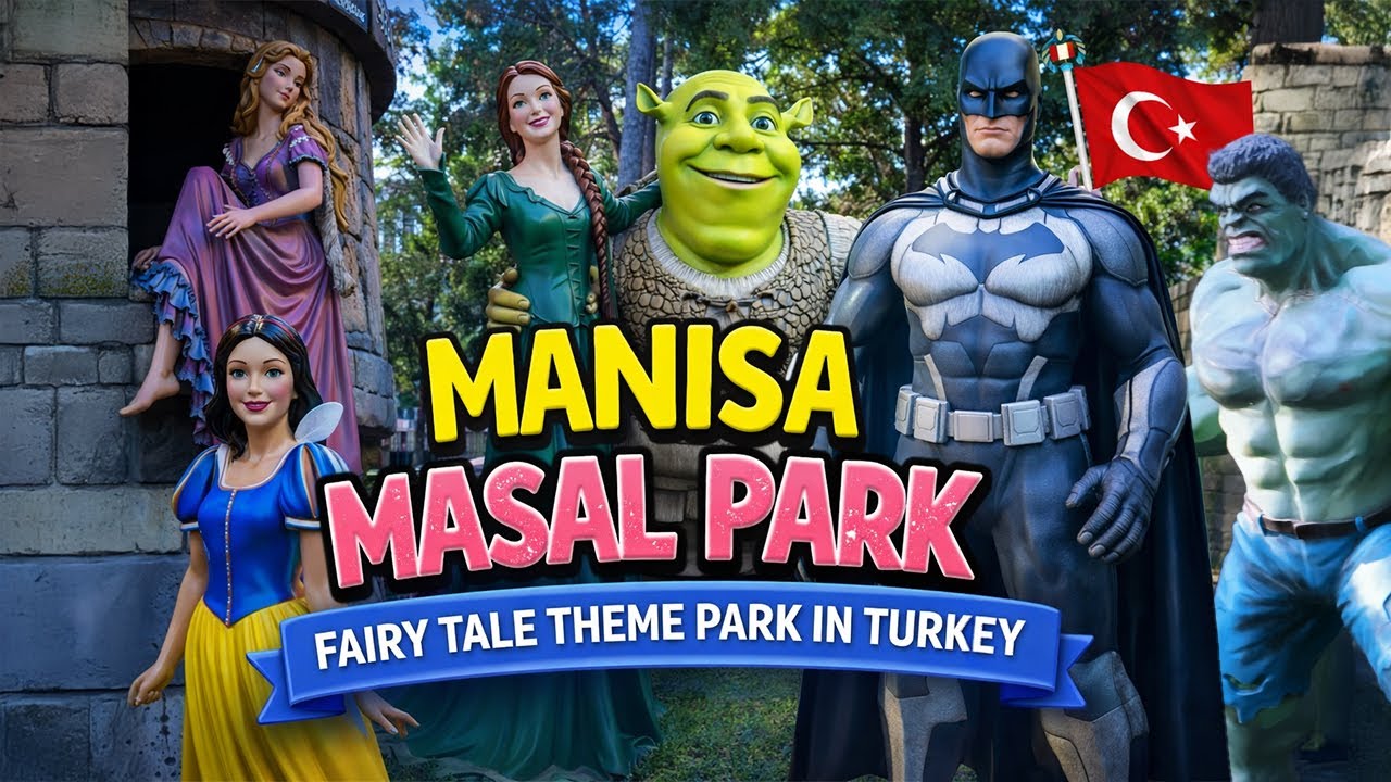 Inside Turkey’s Fairy Tale Park 🇹🇷 | Manisa Masal Park 4K Walking Tour (Relaxing)