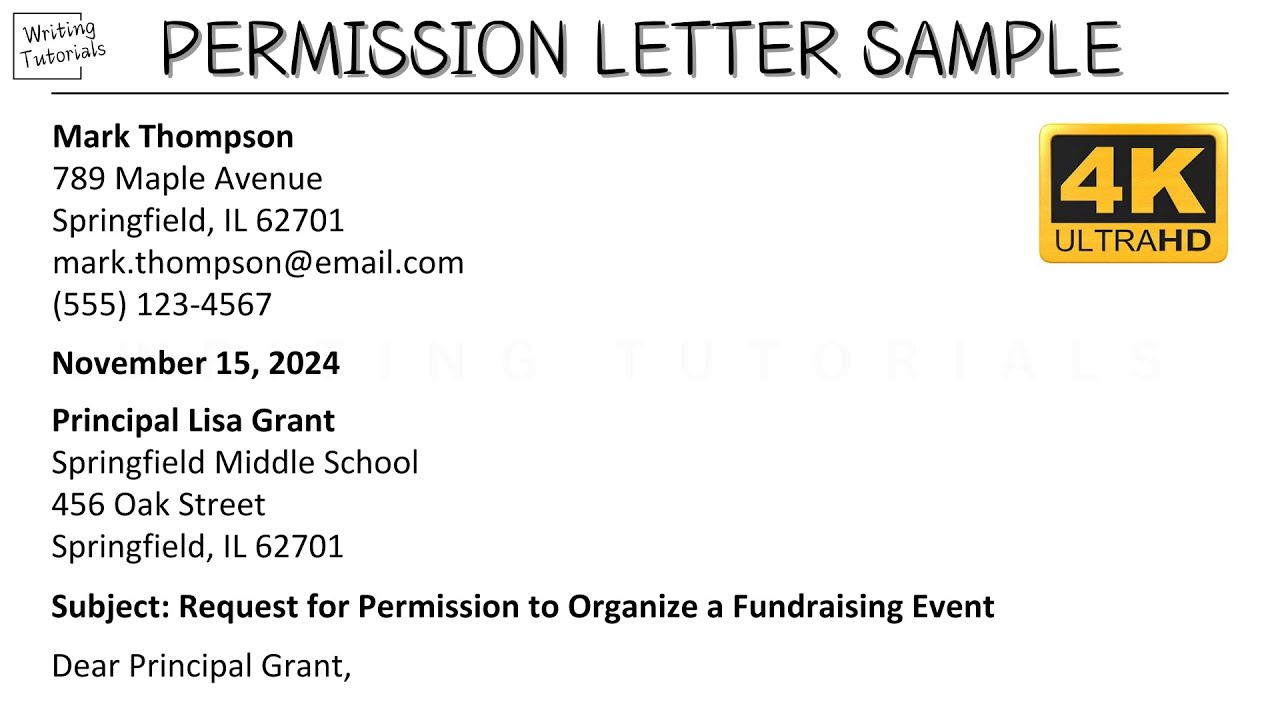 How To Write Permission Letter with Sample and Explanation | Writing Tutorials