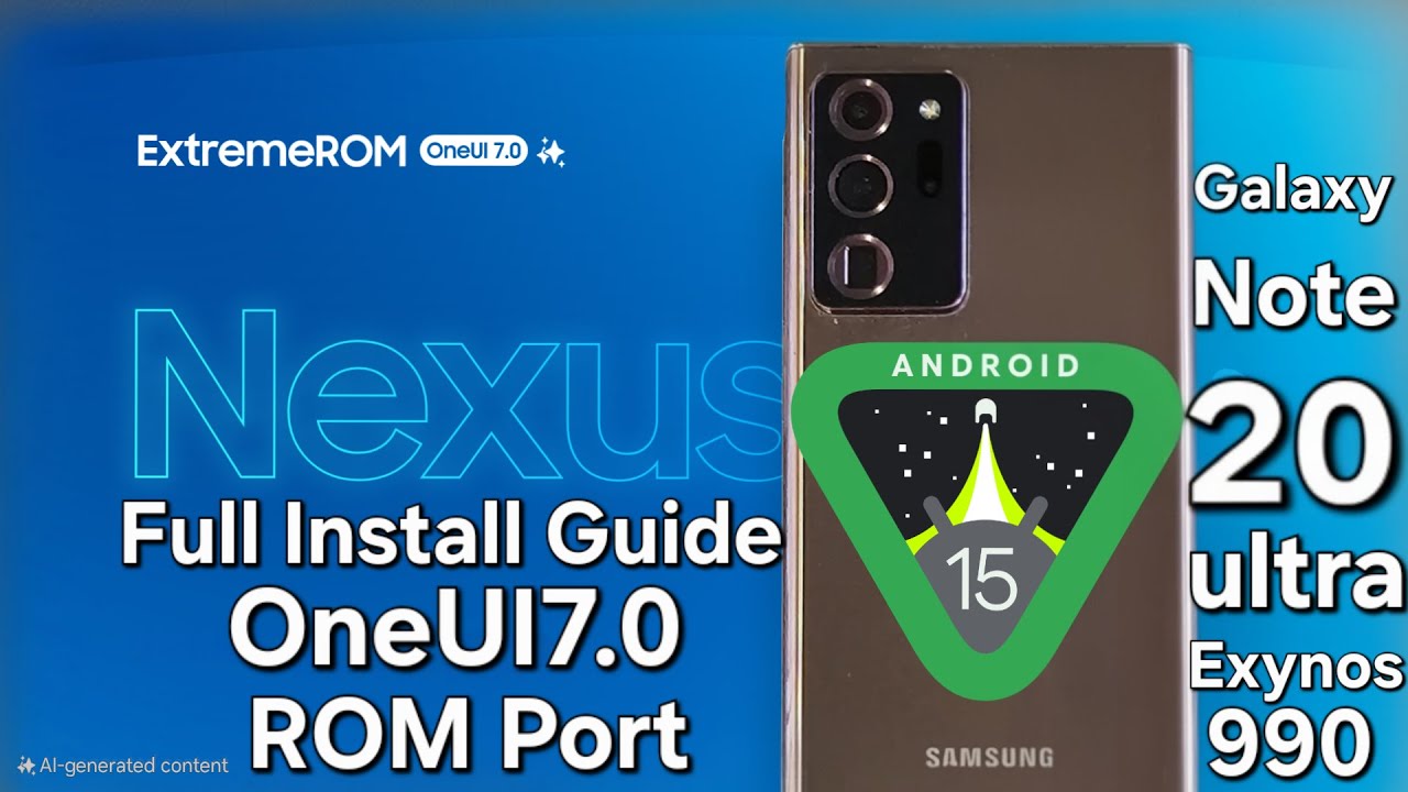 Полное руководство по установке порта OneUI7.0 ROM для Samsung Galaxy Note20ultra.