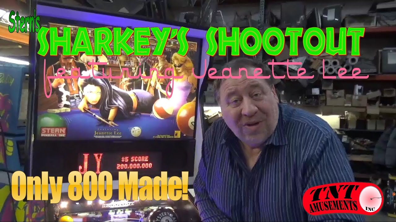 #872 Stern SHARKEY'S SHOOTOUT featuring Jeanette Lee PINBALL MACHINE! TNT Amusements